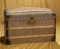 French wooden domed doll trunk with double trays. $400/600