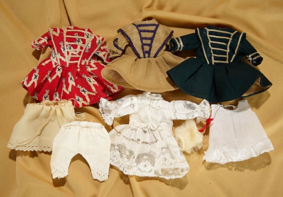 Mid-1800s trousseau for petite 7" child doll. $400/500