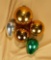 Lot of five German glass kugel Christmas ornaments. $200/300