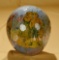 Large glass Potichimania Globe with scenes of children and a swaddling baby. $300/600