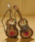 Pair of Victorian gilt tinsel and scrap guitar candy container ornaments. $200/400