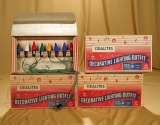 Four boxes of Dealites C-6 Christmas lights in original factory condition. $200/300