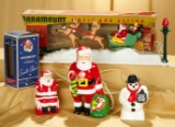 Lot of vintage hard plastic Christmas light novelties by Paramount. $200/300