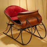 Antique wooden child's cutter sleigh for Shetland Ponies by Northwestern Sleigh Co. $600/800