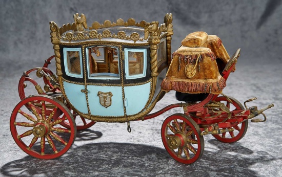 19" Wooden Napoleonic-Style Wooden Carriage by Fisher. $1200/1800