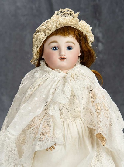 20" French bisque Bebe Gigoteur by Jules Steiner in beautiful antique costume. $1800/2300