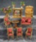 Set of French wooden furnishings with gold bead trim. $600/900