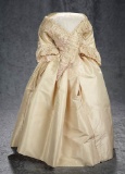 Exquisite mid-1800s pale rose silk gown for early 25
