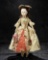 Outstanding 18th Century English Wooden Doll, Original Costume and Accessories  25,000/35,000