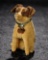 Petite German Velvet Seated Dog by Steiff 500/800