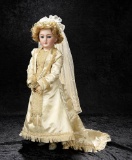 German Bisque Lady Doll, Bridal Costume by Simon and Halbig for Handwerck 1800/2600