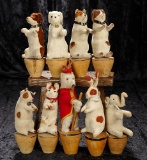 Extremely Rare Complete Set of German Animal Skittles by Steiff 12,000/17,000