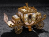 Austrian Enameled and Bronze Royal Coach with Superb Scenes 3500/5500