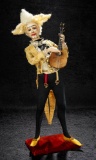 Rare French Paper Mache Jester, Original Costume by Gustav Vichy, Deposed Model 12,000/15,000