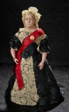 English Poured Wax Portrait Doll of Queen Victorian Toward the End of Her Reign 2000/2700