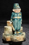 Majolica Figurine of Palmer Cox Brownie as Policeman 500/700