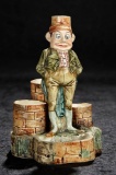 Majolica Figurine of Palmer Cox Brownie 400/600