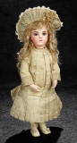 French Bisque Brown-Eyed Bebe by Bru with Lovely Costume 7000/9500