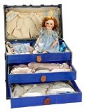 French Bisque Bebe by SFBJ in Presentation Trunk with Costumes 400/600