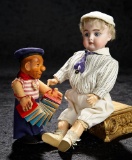 German Bisque Character Boy, Model 143 with Steiff 