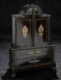 19th Century Ebony Wooden Cabinet with Enamel and Bronze Inlay 600/900