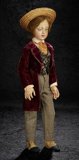 Early Continental All-Wooden Gentleman with Wonderful Costume 1100/1600