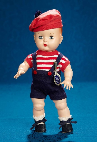 10" American plastic "Answer Doll" by Block Doll Corp, near mint. $150/200