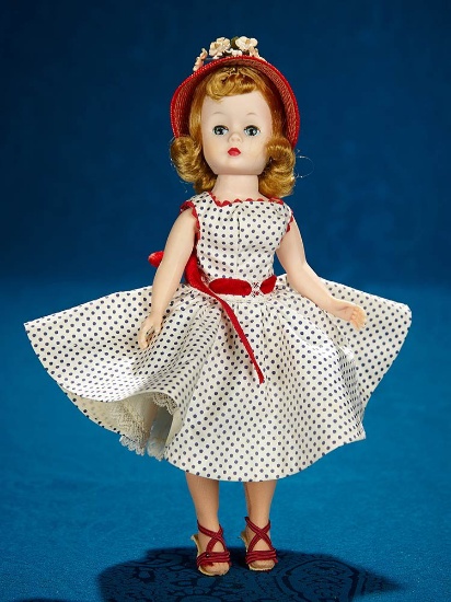 10" "Cissette" in polka dot dress with red accessories by Alexander, near mint. $300/500