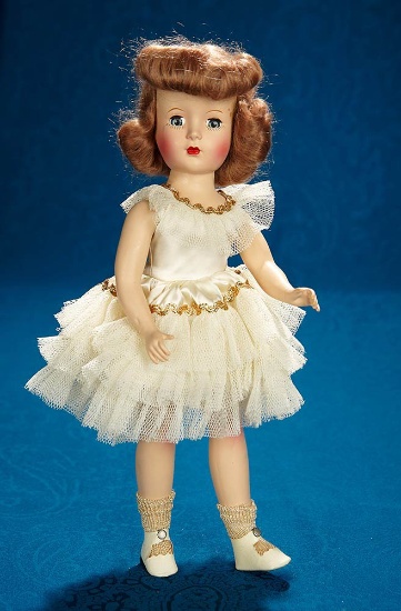 14" American hard plastic ballerina in original costume. $100/150