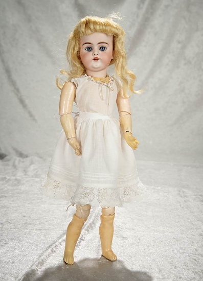18" German bisque child, 1079, by Simon and Halbig with beautiful  body and original wig. $400/500