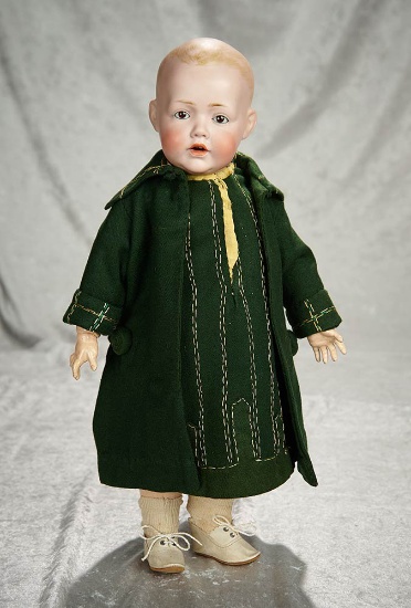 16" German bisque character "Hilda" by Kestner with rare toddler body. $1200/1500