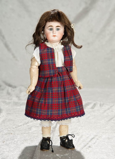 14" Sonneberg bisque closed mouth doll with original body. $400/500