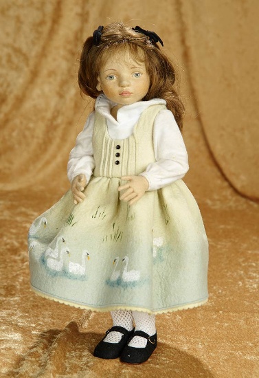 16 1/2" Felt doll "Swan Lake" by Maggie Iacono, #10/60, 1999. $600/800