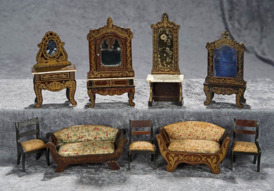 6"h. cabinet. Collection of German Walterhausen furniture in rare petite size. $500/750
