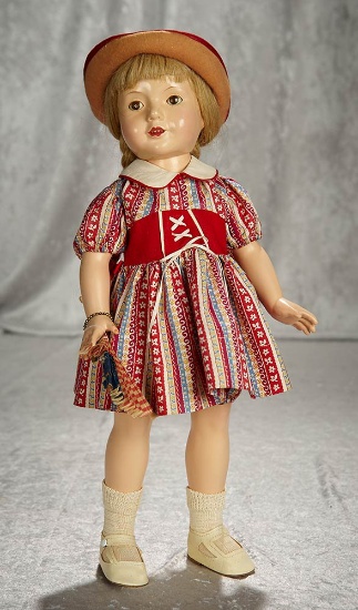 17" American composition doll by Dewees Cochran for Effanbee American Children series. $500/700