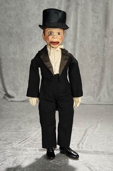 20" American composition portrait of Charlie McCarthy by Effanbee. $600/800