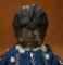 American Black-Complexioned Paper Mache Child Doll with Tears by Leo Moss 4500/6500