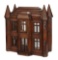 19th Century Walnut Wooden Model of Four-Turret Home 500/800