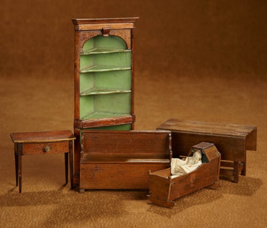 Collection of Early 19th Century Miniature Wooden Furnishings 800/1200