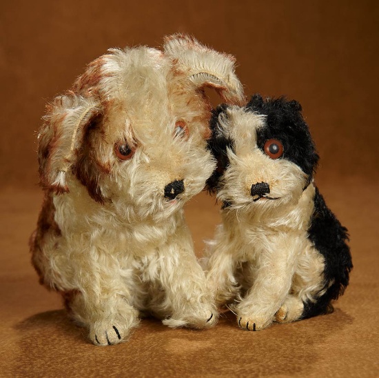 Two German Mohair "Molly" Dogs by Steiff 800/1000