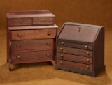 Two Rare Doll-Sized American Furnishings by Loring and Cushing of Hingham, MA 1100/1400