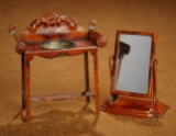 Rare English Painted Tin Miniature Furnishings by Evans and Cartwright 500/800