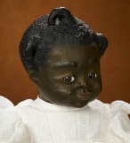 Wonderful American Black-Complexioned Paper Mache Doll, 