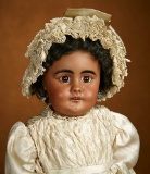 Beautiful German Brown-Complexioned Bisque Doll, 739, by Simon & Halbig 1100/1300