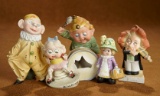 Five German All-Bisque Amusing Characters by Schafer & Vater 400/700
