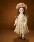 Gorgeous French Bisque Brown-Eyed Bebe Triste by Emile Jumeau 9000/12,000