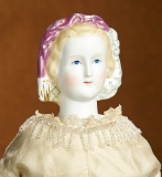 German Bisque Lady with Sculpted Tassel and Feather Trimmed Snood 600/900