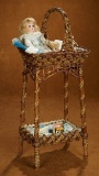 French Wicker Presentation of Doll with Her Costumes and Accessories 1200/1700