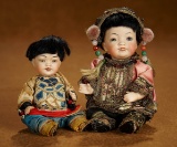 German All-Bisque Chinese Baby with Original Costume 600/900