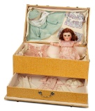 All-Original French Bisque Bebe by SFBJ with Trunk and Trousseau 800/1100